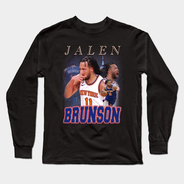 Jalen Brunson Knicks Long Sleeve T-Shirt by dsuss